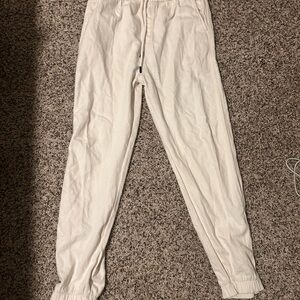 Cream Jogger Pants